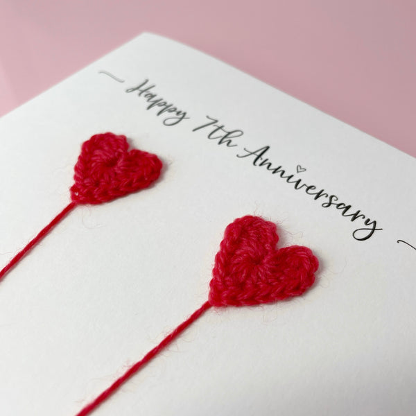 7th anniversary card - Wool anniversary