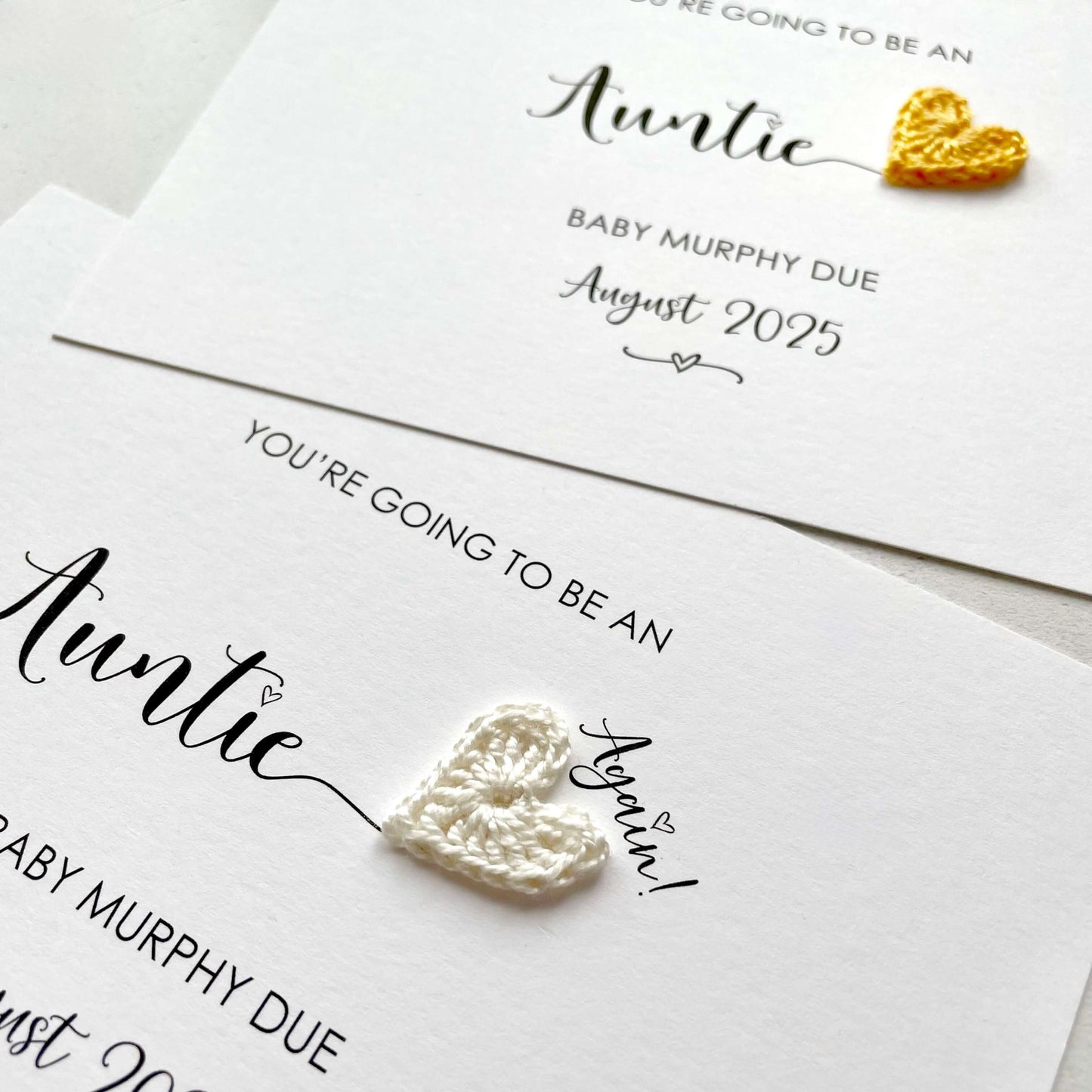 Going to be an Auntie card