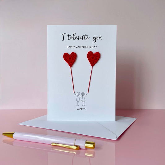 I tolerate you Valentines card