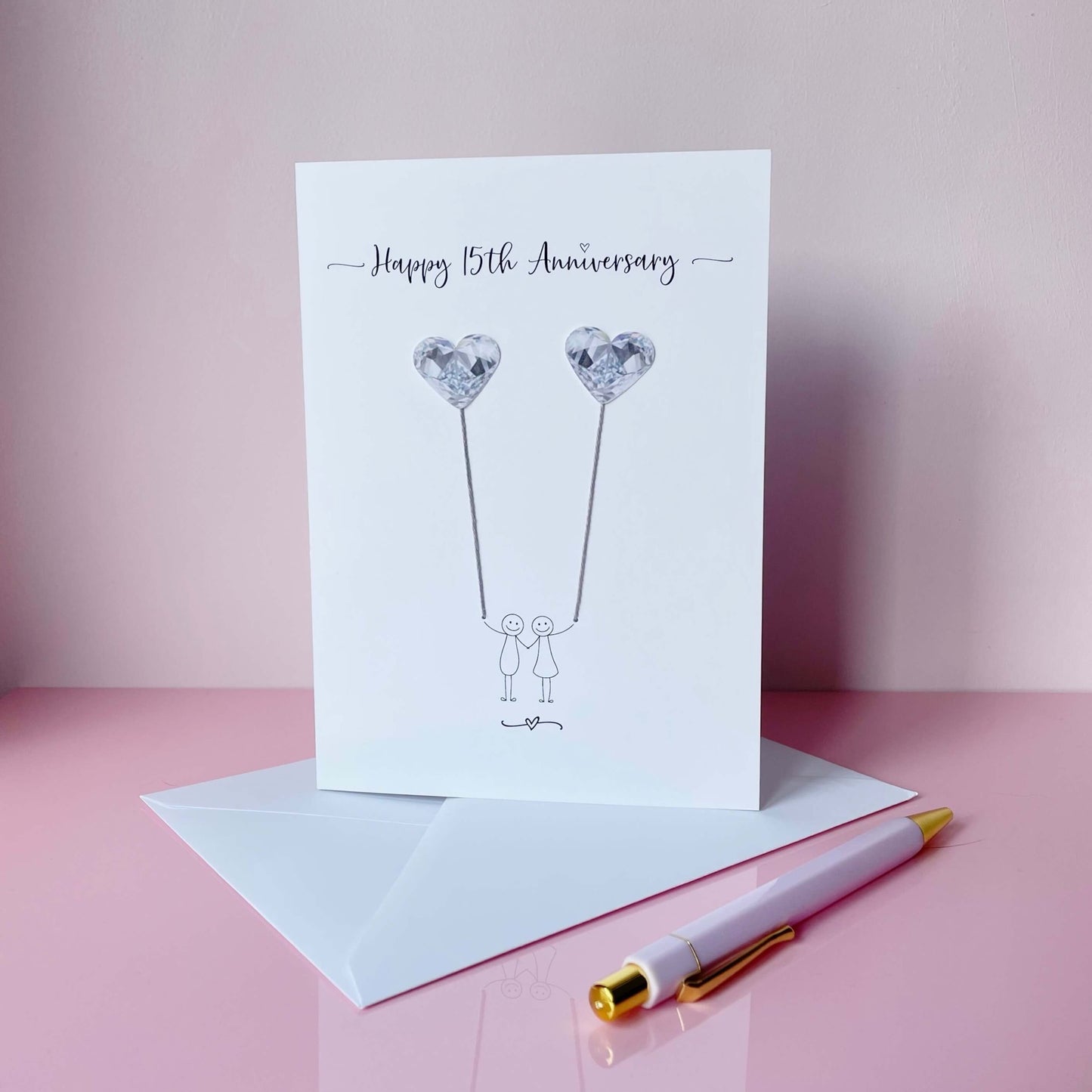 15th anniversary card - Crystal anniversary