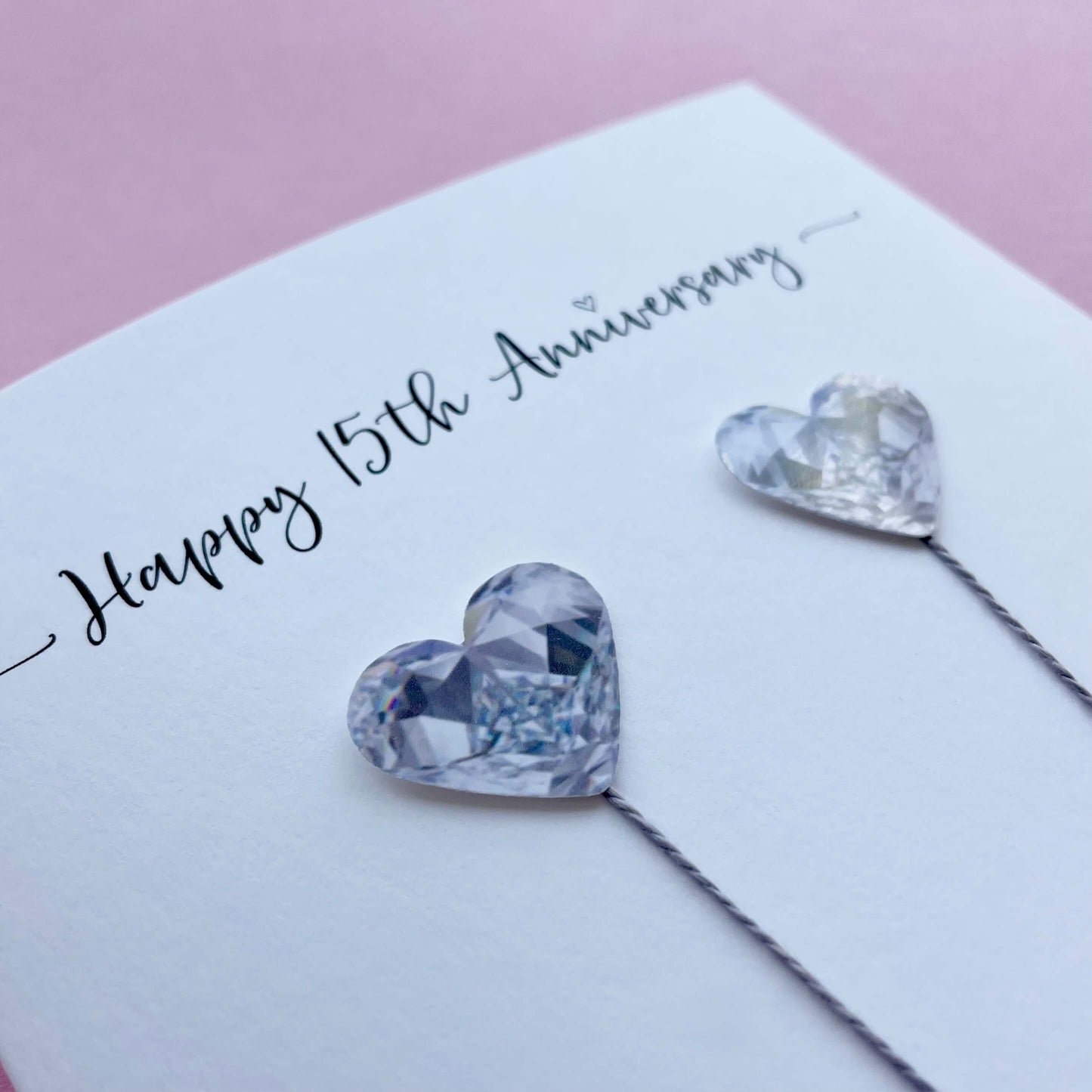 15th anniversary card - Crystal anniversary