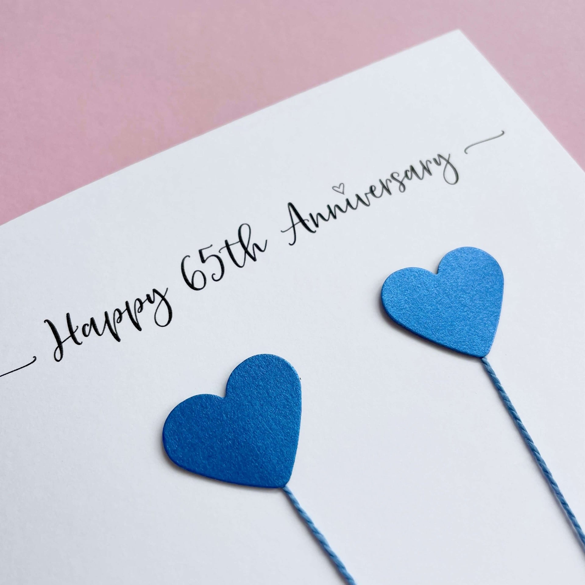 65th Anniversary card - Blue Sapphire anniversary – Mollycat Studio