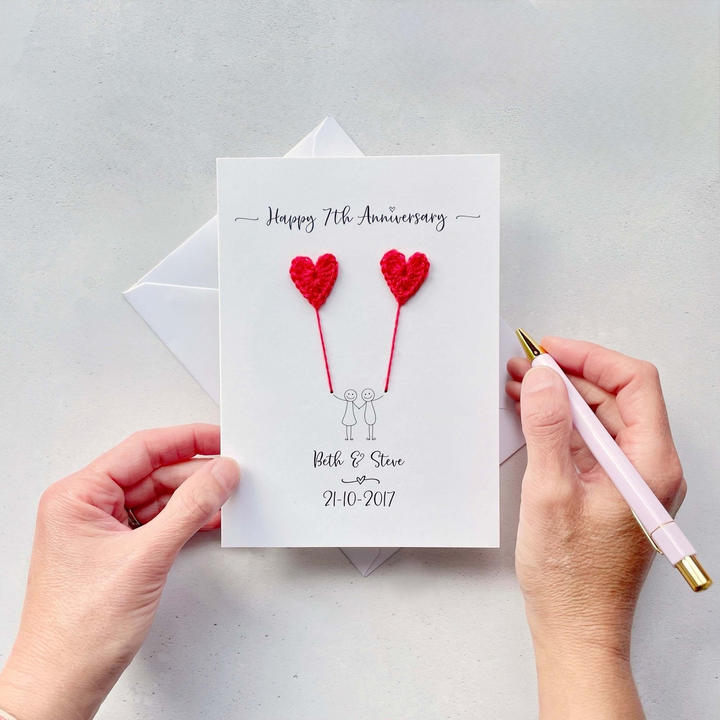 7th anniversary card - Wool anniversary