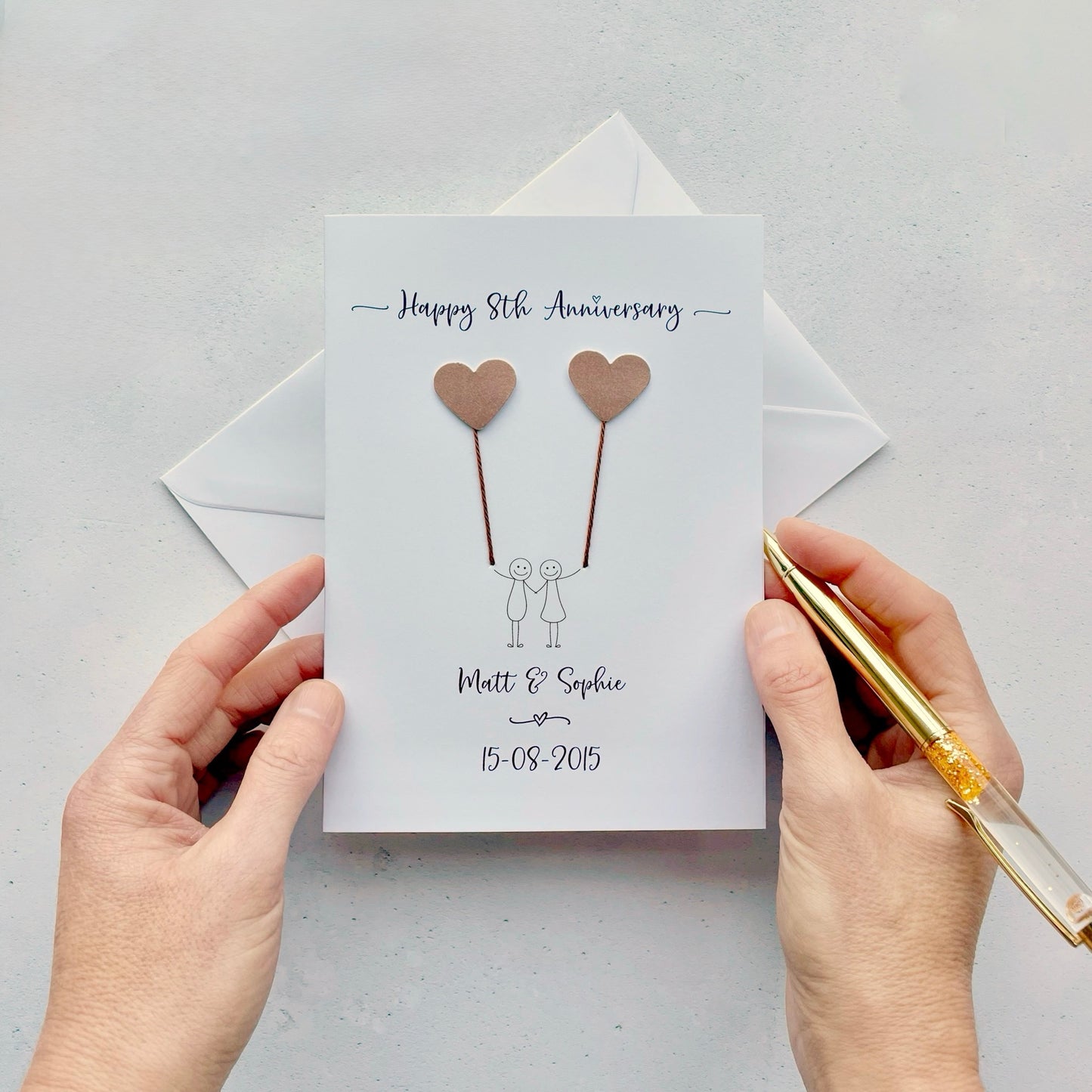 8th anniversary card - Bronze anniversary