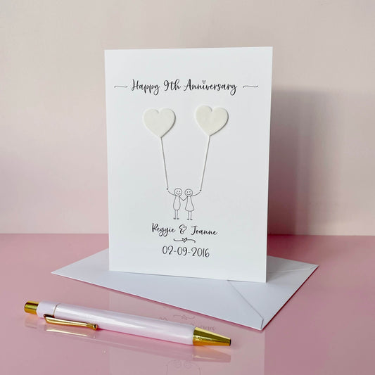 9th anniversary card - Pottery anniversary