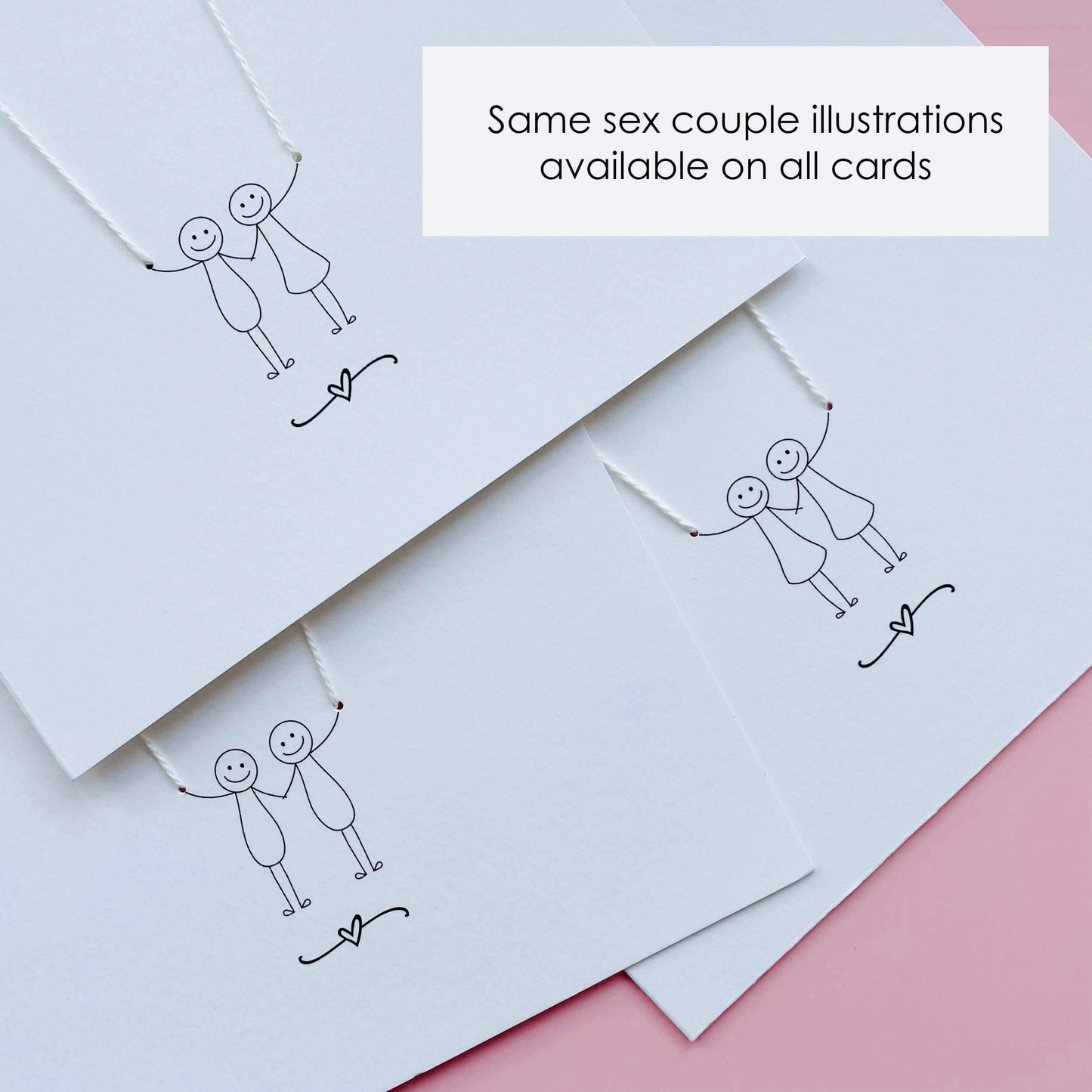 Any year anniversary card finished with crochet hearts - personalised anniversary