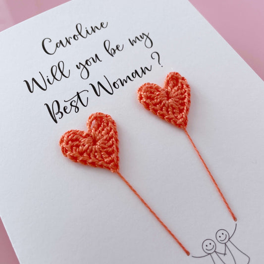 Personalised Will you be my Best Woman card