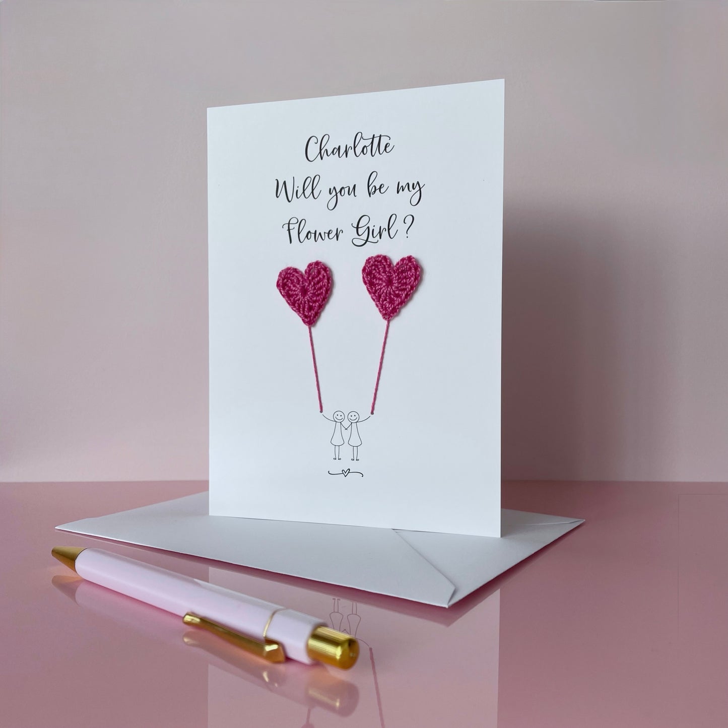 Personalised Will you be my Flower girl card