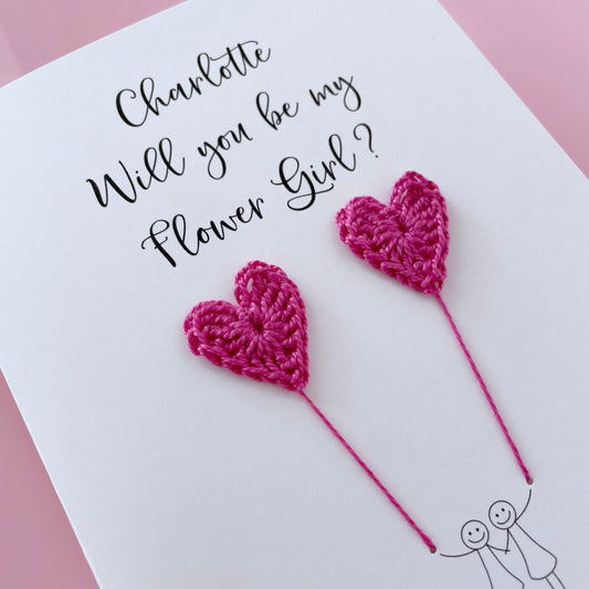 Personalised Will you be my Flower girl card