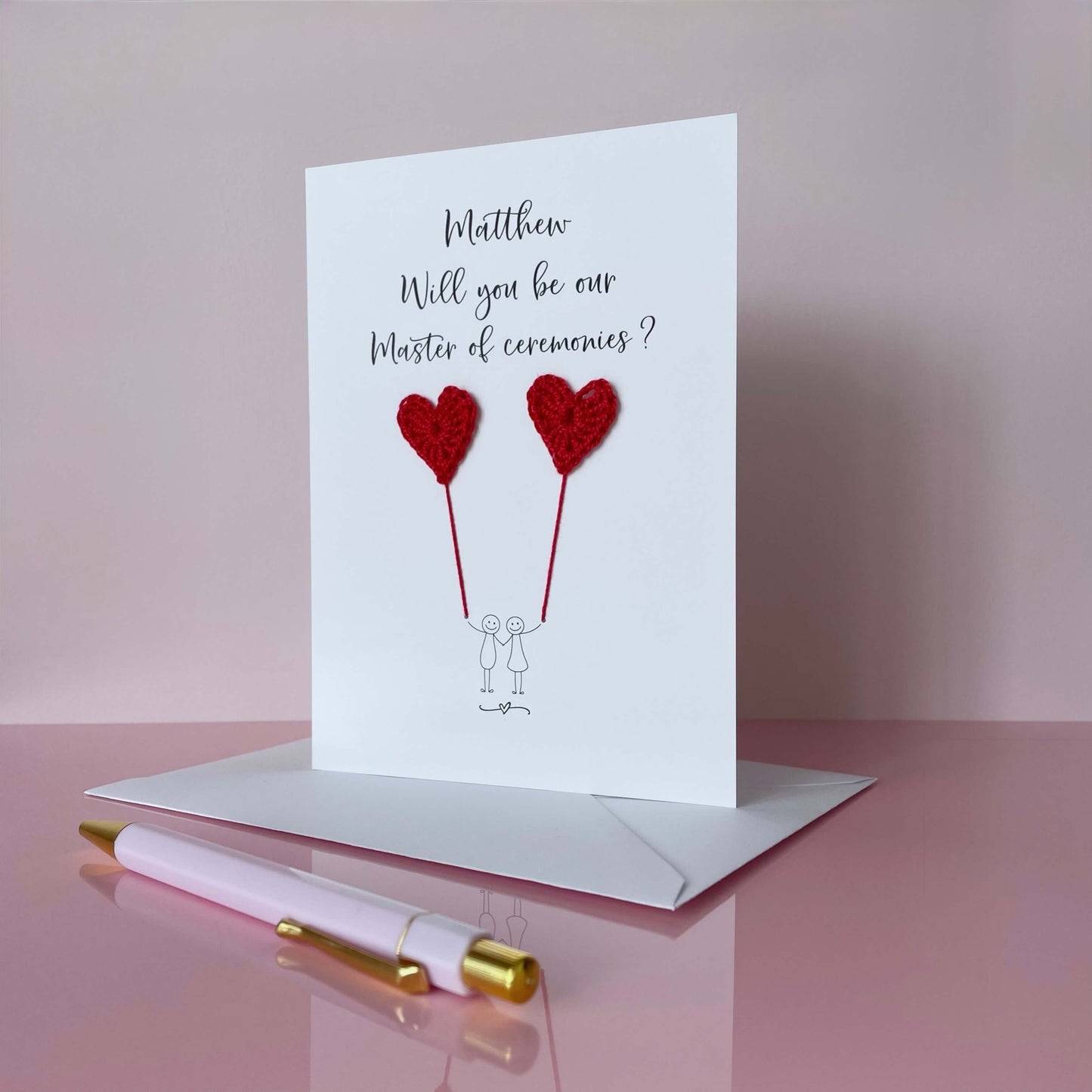 Personalised Will you be our Master of ceremonies card