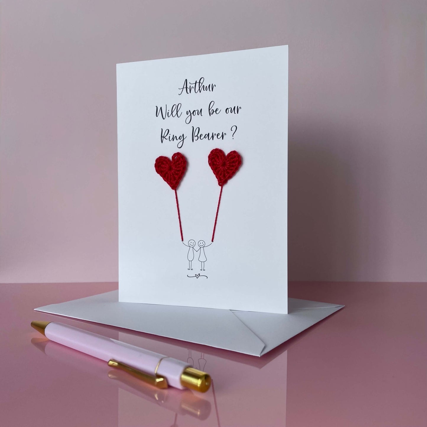 Personalised Will you be our Ring bearer card