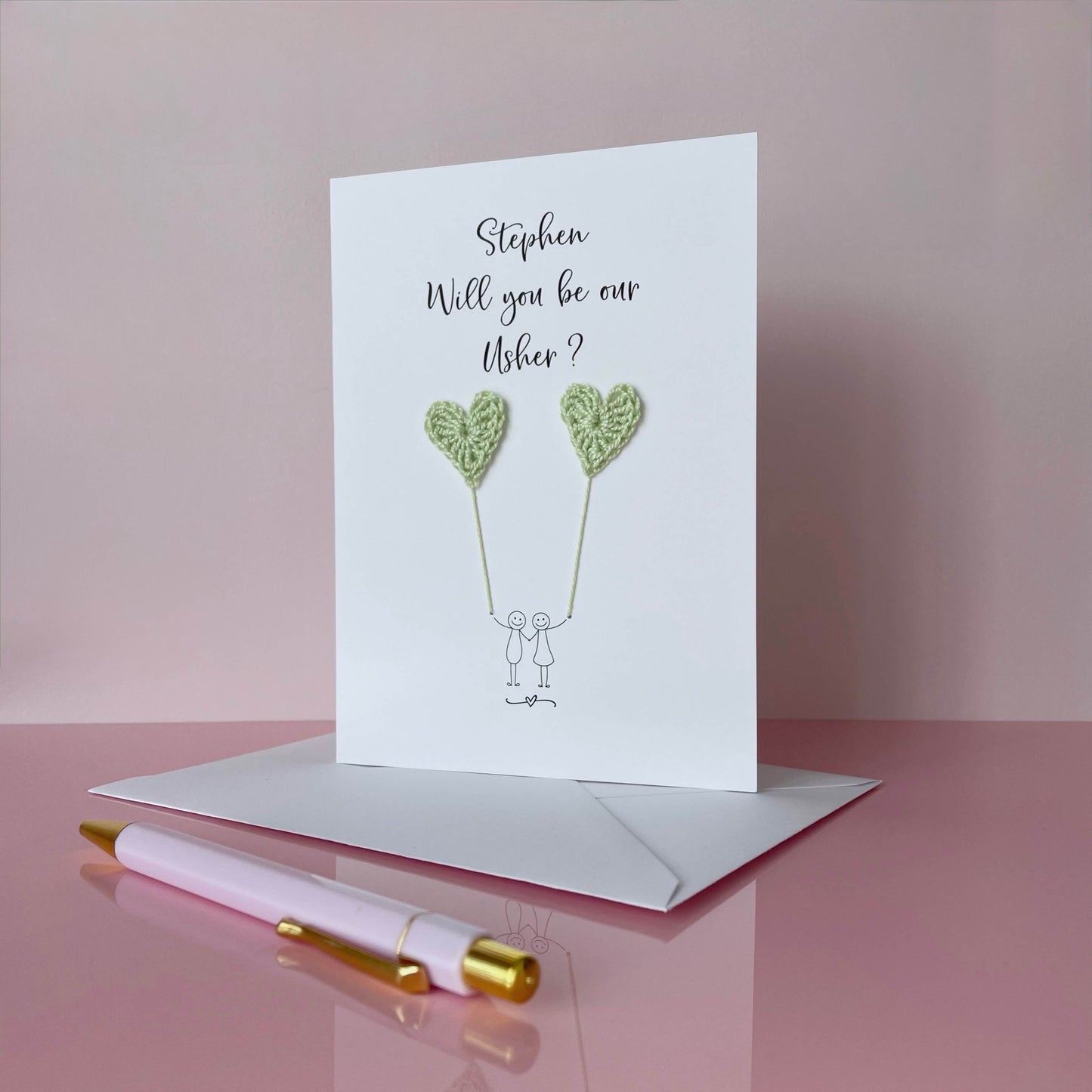 Personalised Will you be our Usher card