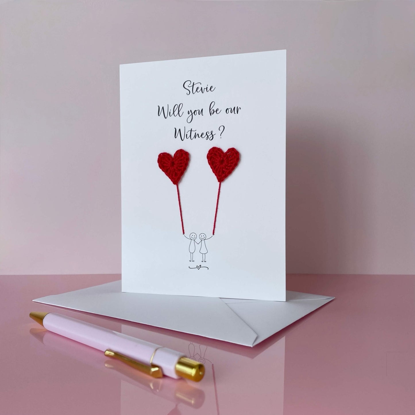 Personalised Will you be our Witness card