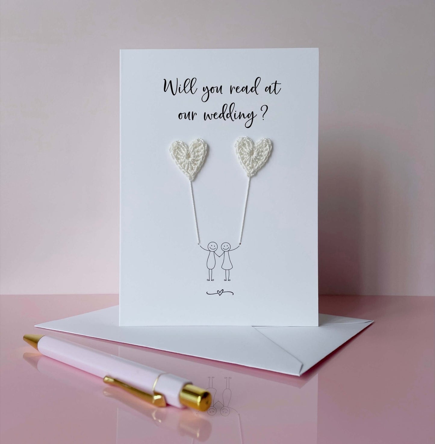 Personalised Will you read at our wedding card