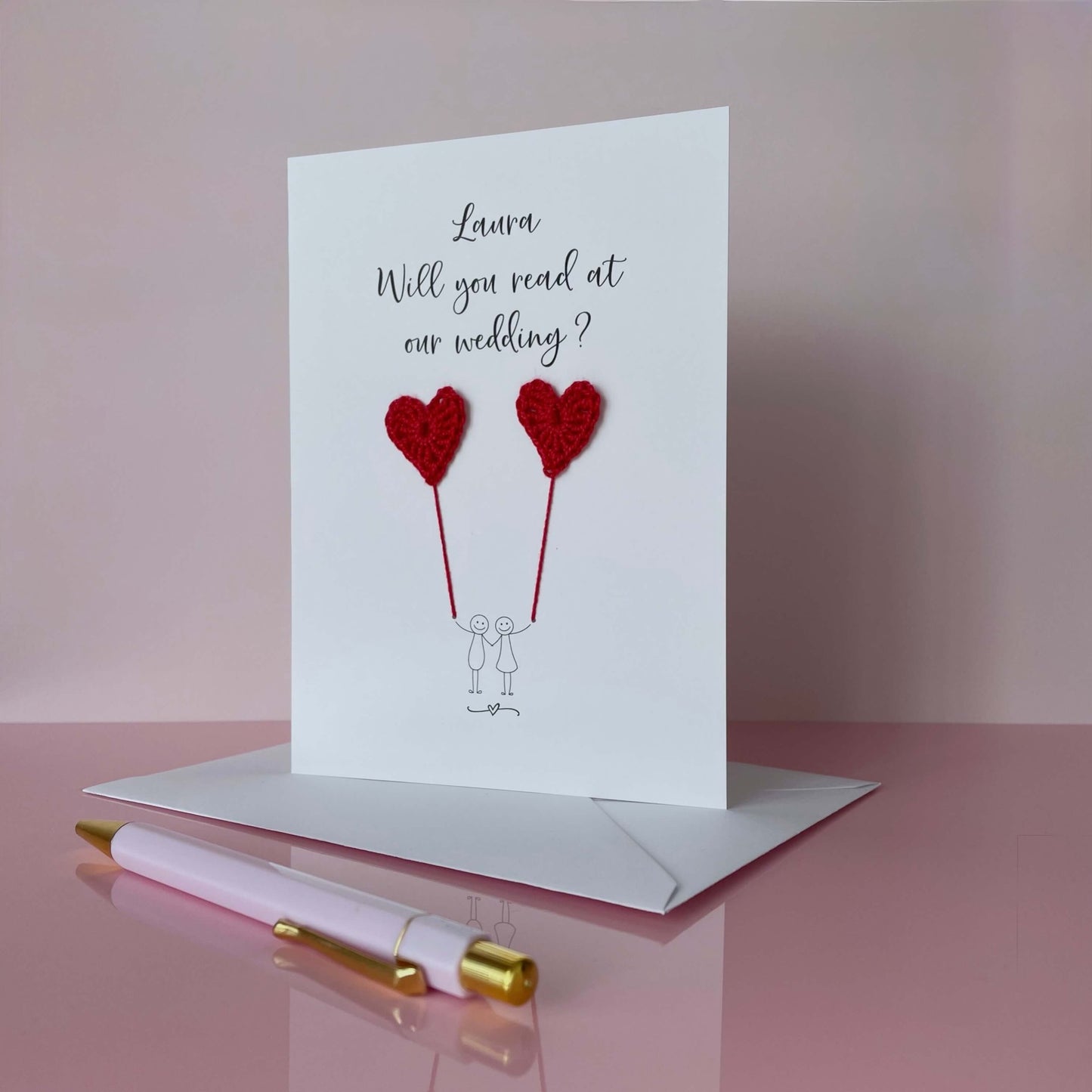 Personalised Will you read at our wedding card
