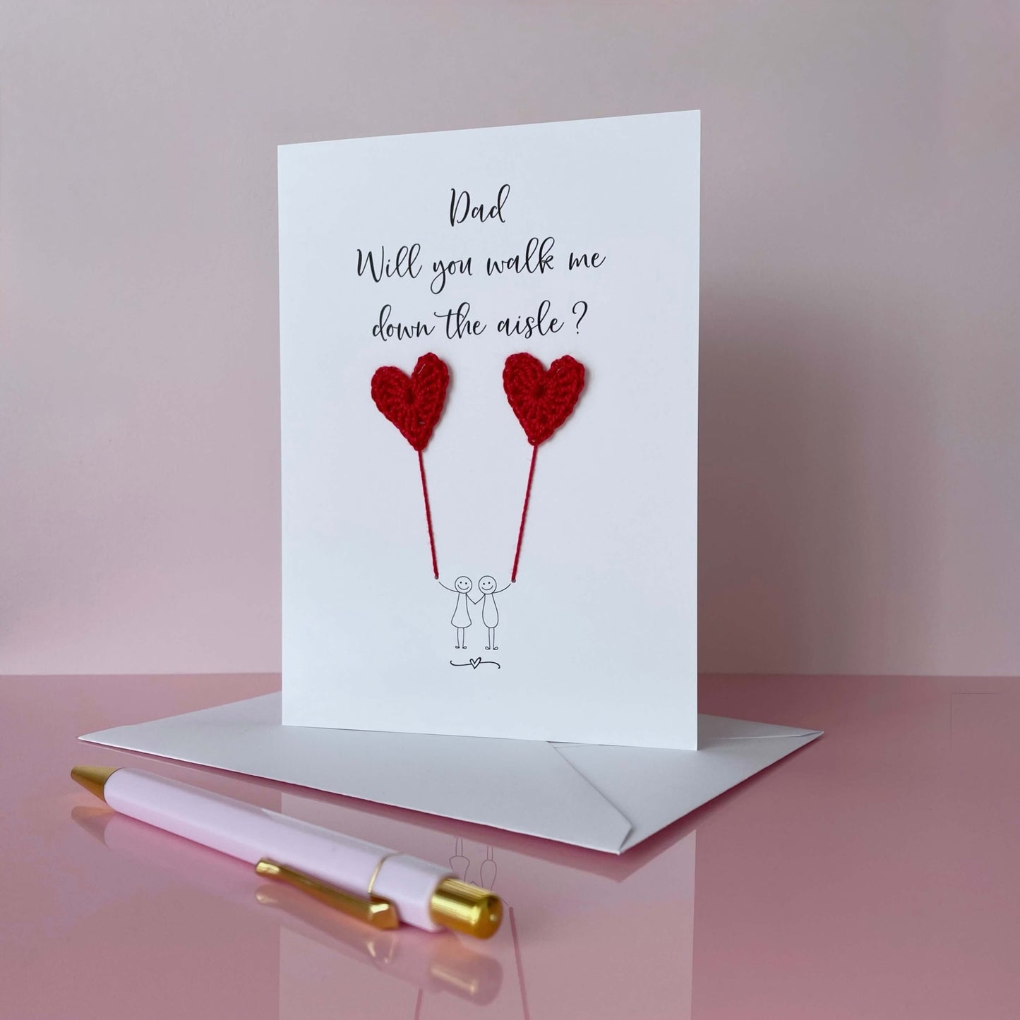 Personalised Will you walk me down the aisle card