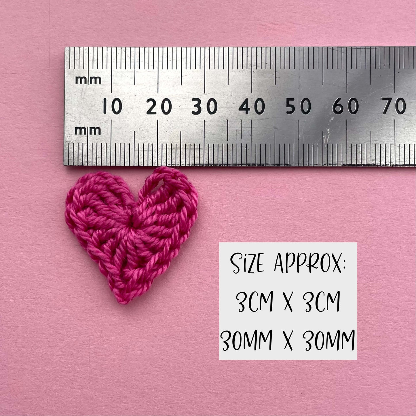 Rainbow crochet heart mini bunting