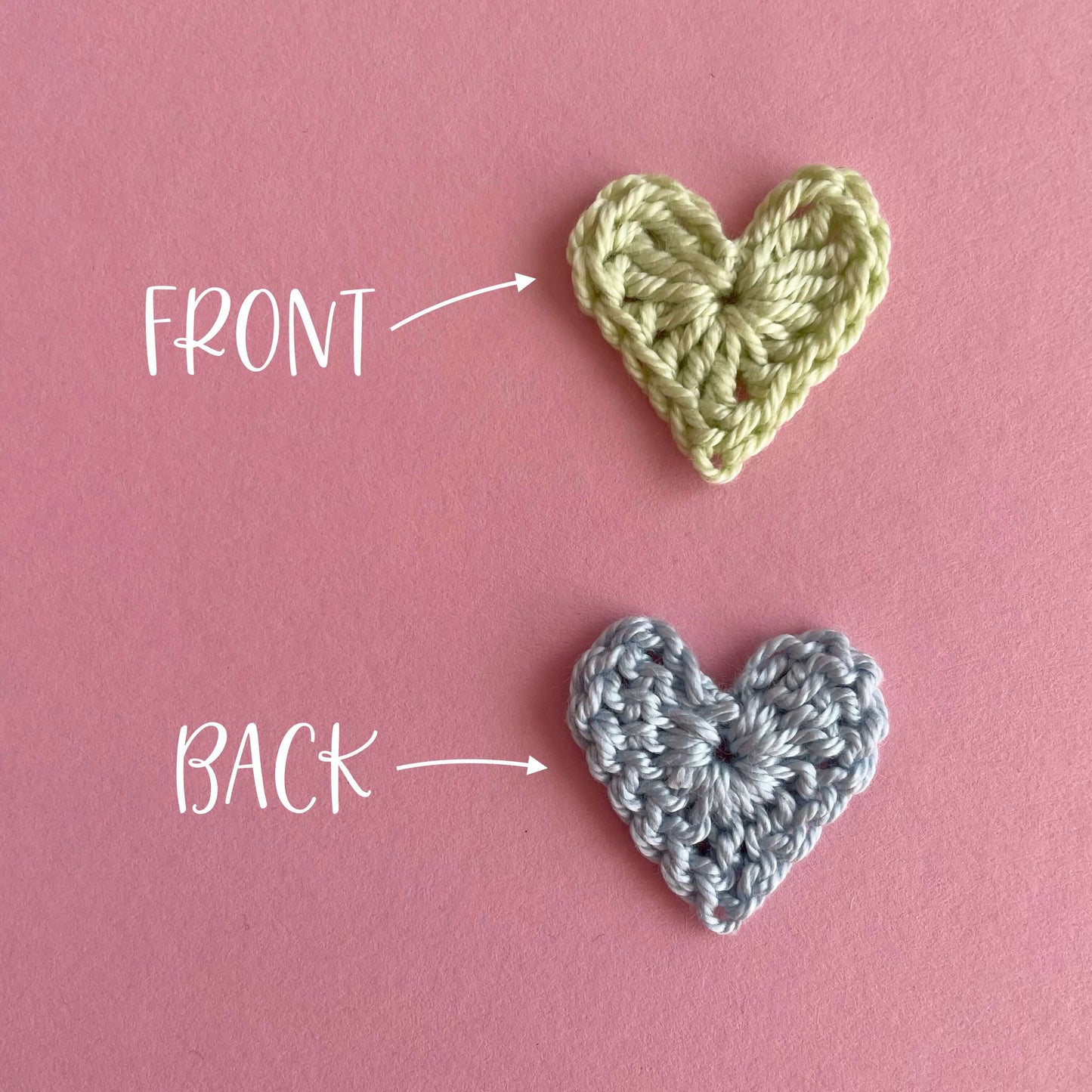 Rainbow crochet heart mini bunting