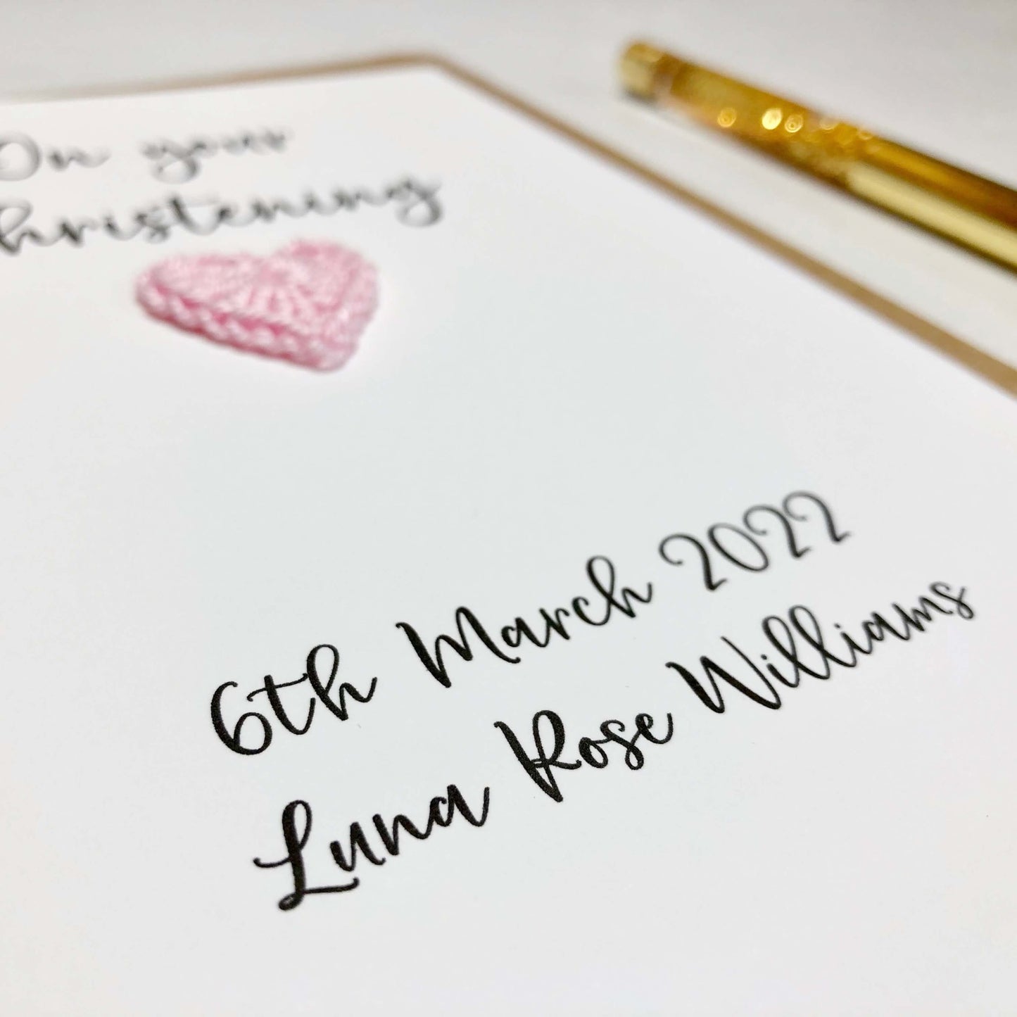 Personalised Christening card