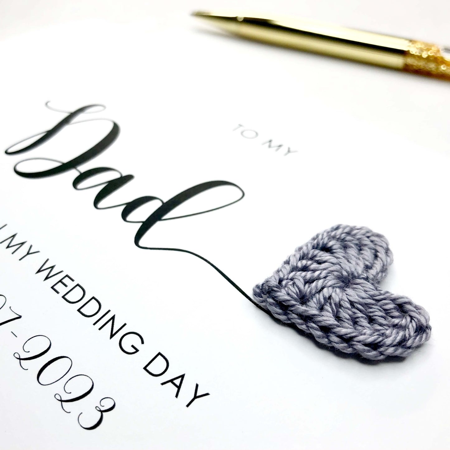 To my Dad on my wedding day card